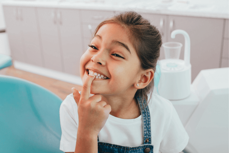 A child at the dentist