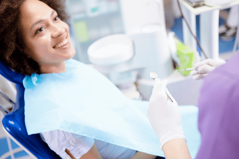 woman at dentist appointment in Bolton, Harwood